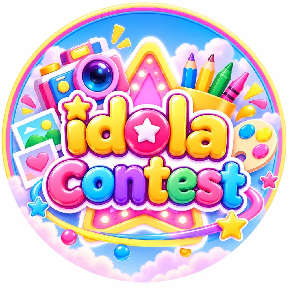 Logo asli Idola Contest — kamera, warna, dan bintang